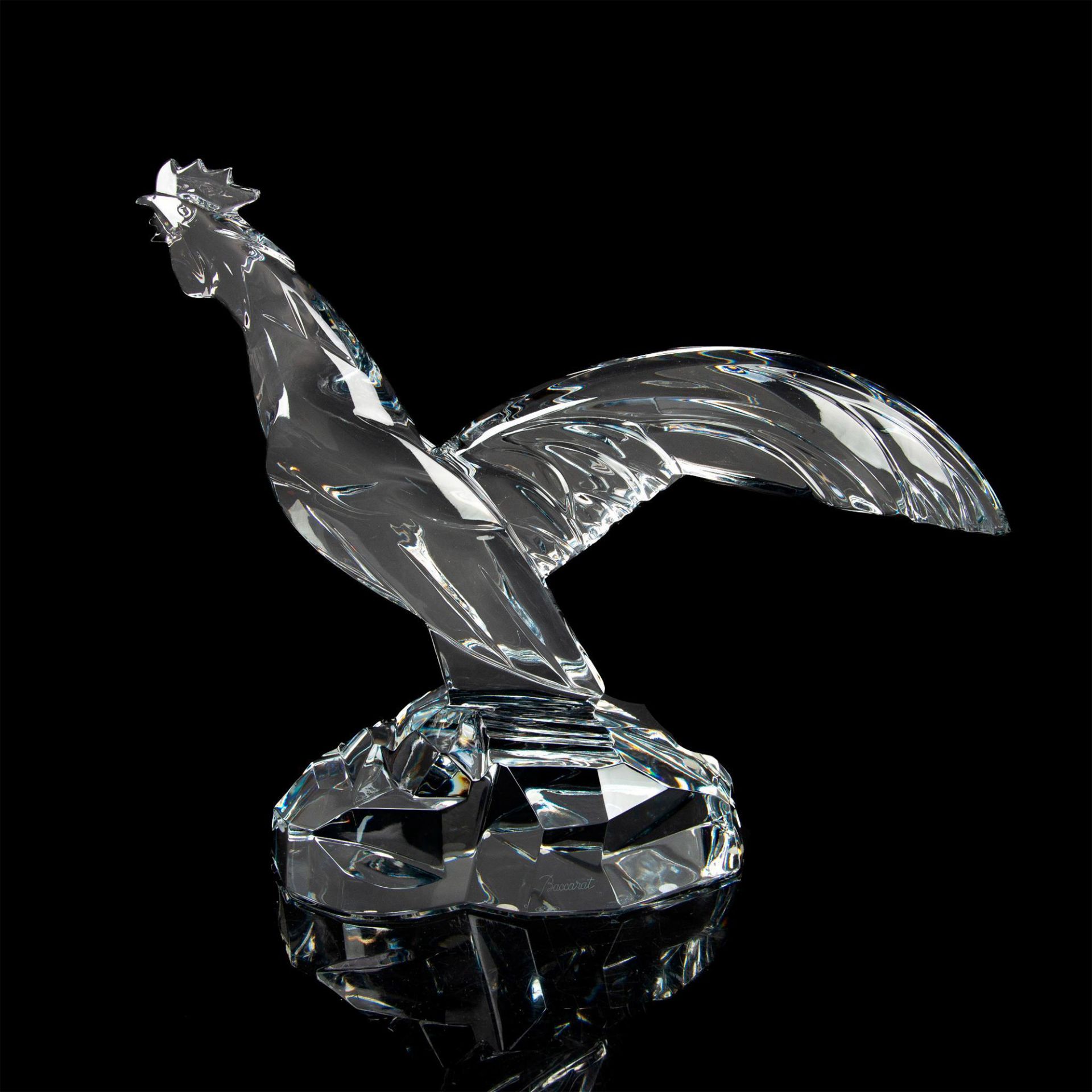 Baccarat Crystal Statuette, Heritage Chanticleer Rooster - Image 8 of 11