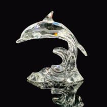 Swarovski Silver Crystal Figurine, Dolphin On A Wave
