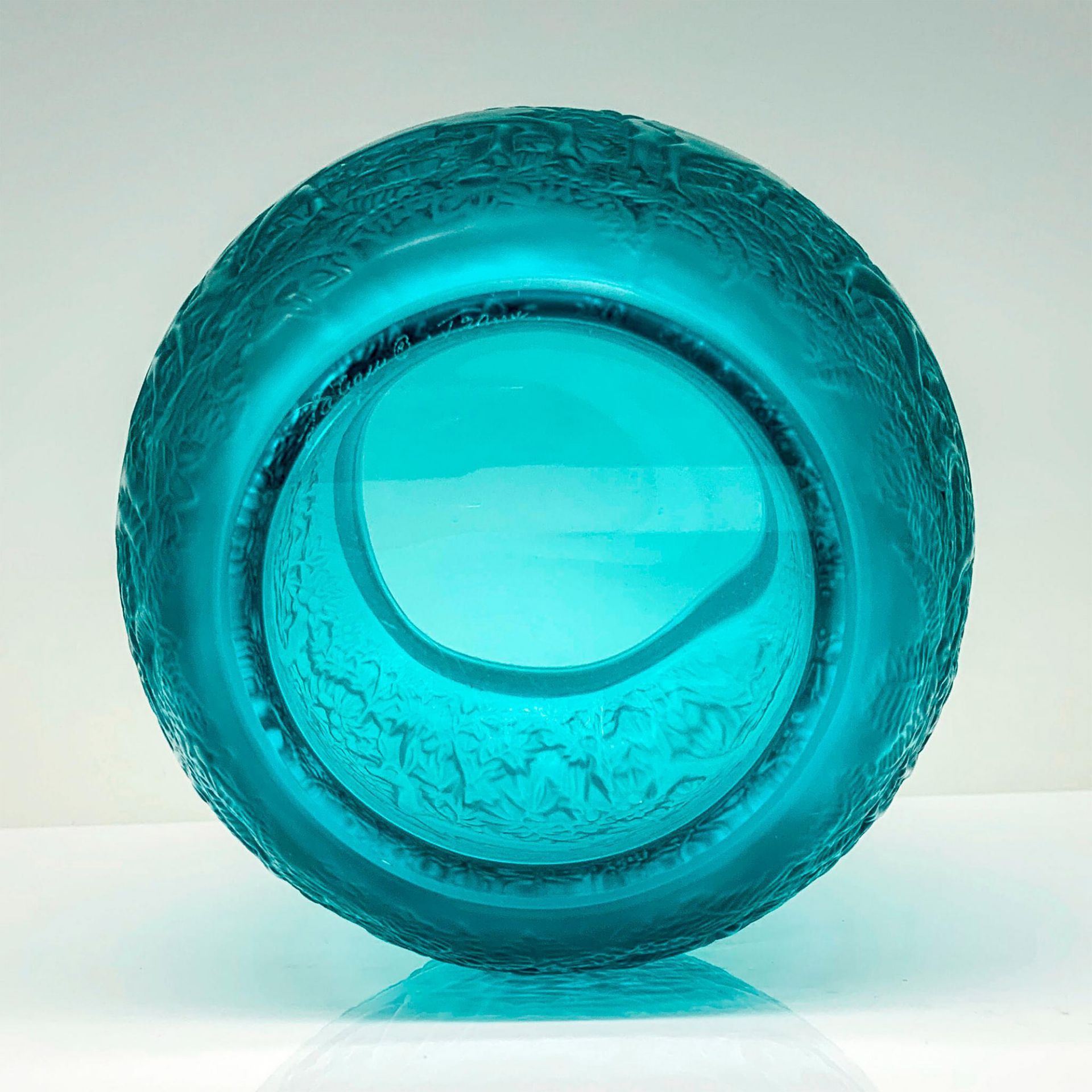 Lalique Blue Crystal Biches Vase - Bild 3 aus 3