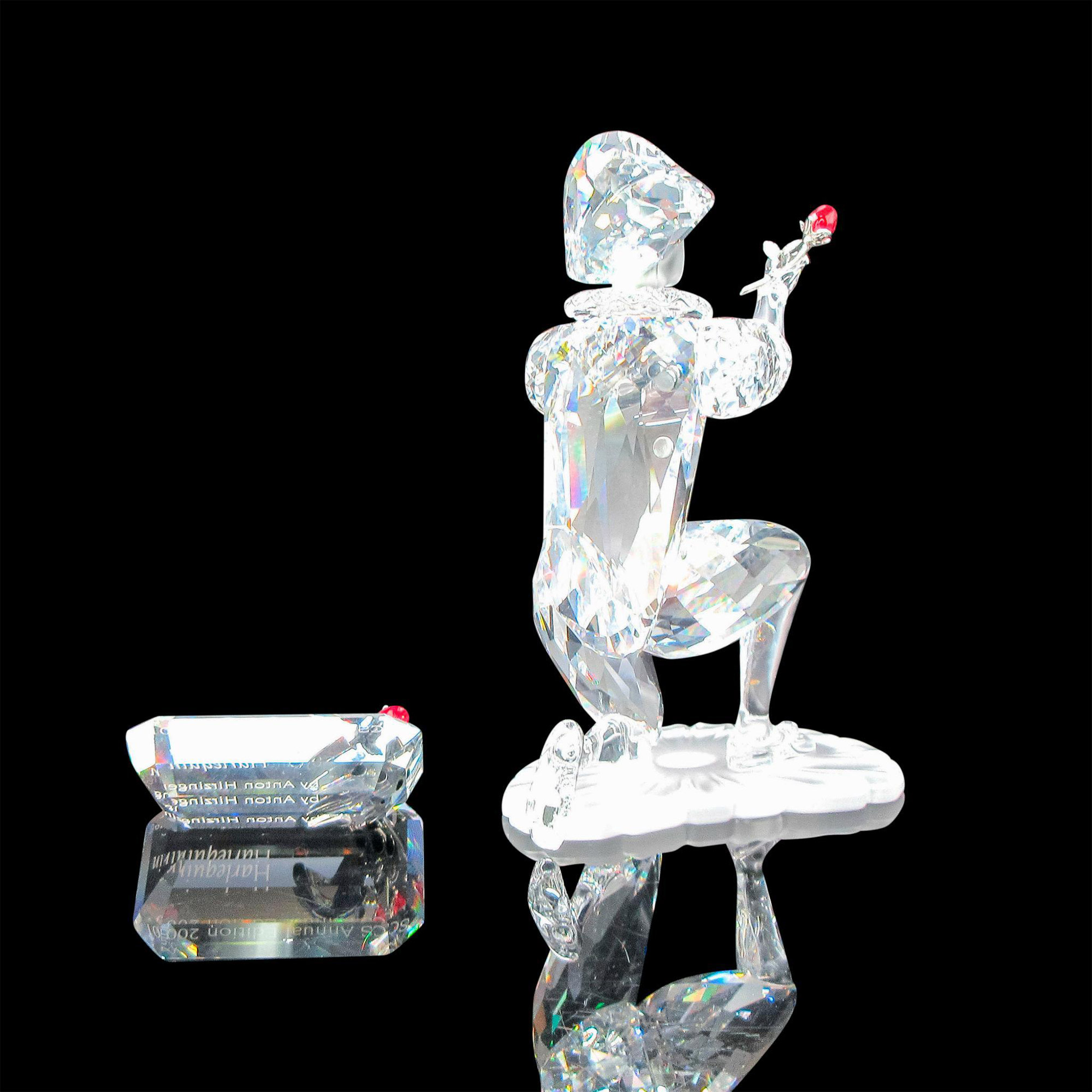 2pc Swarovski Silver Crystal Figurine, Harlequin - Image 2 of 4