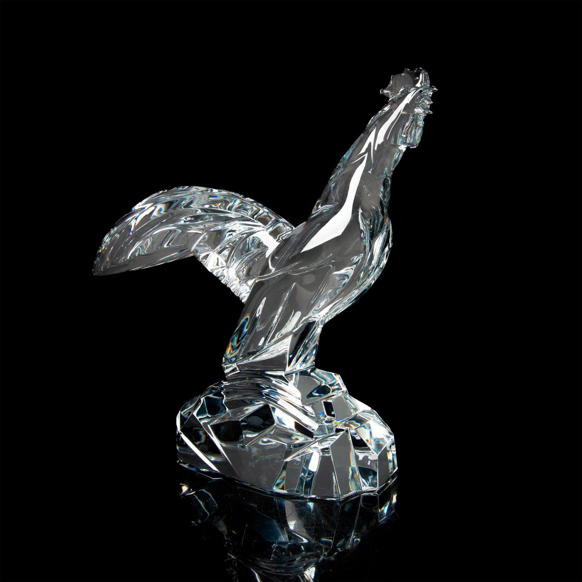 Baccarat Crystal Statuette, Heritage Chanticleer Rooster - Image 5 of 11