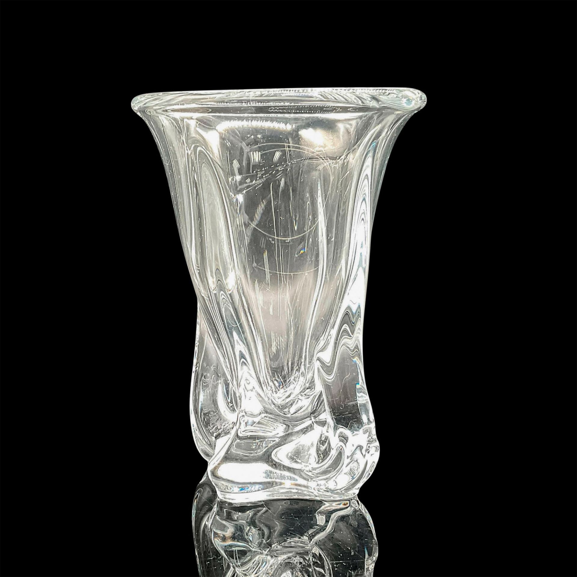 Vintage Vannes Crystal Vase, Art Nouveau Form - Bild 3 aus 4