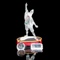 4pc Swarovski Crystal Figurine and Display Set, Pierrot