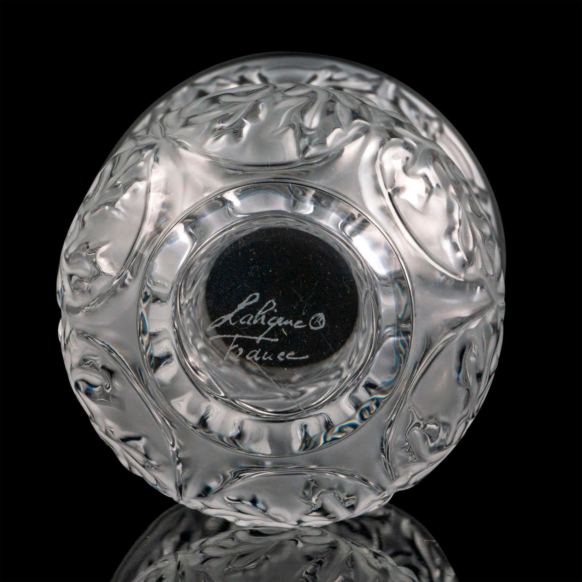 Lalique Crystal Vase, Arabesque - Image 3 of 4