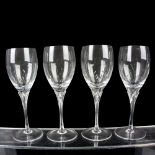 4pc Gorham Crystal Wine Glasses, Jolie Pattern