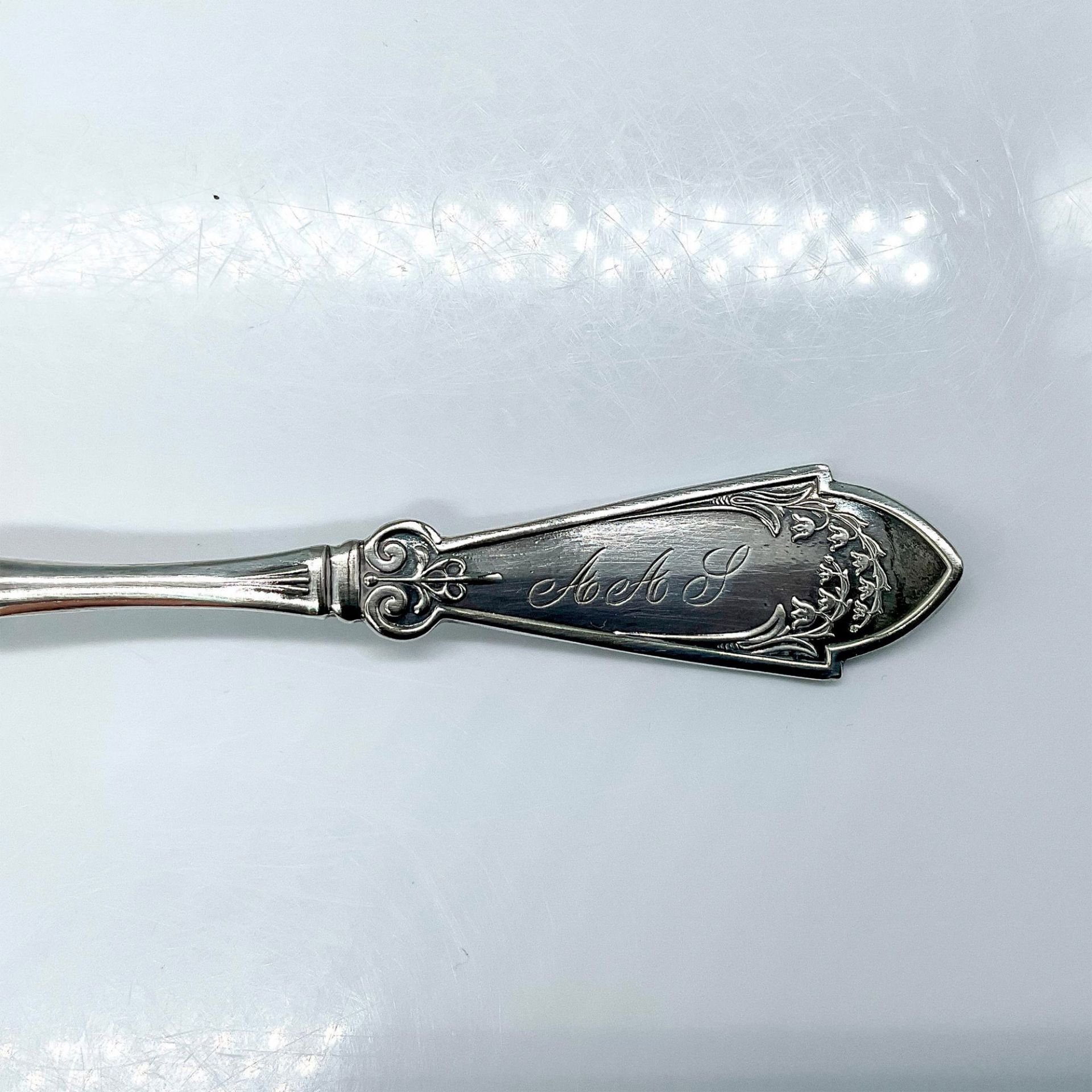 Antique Rogers & Bro. Silver Plated Floral Butter Knife - Bild 2 aus 3