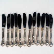 12pc Gorham Sterling Silver Butter Spreader Knives, Chantilly