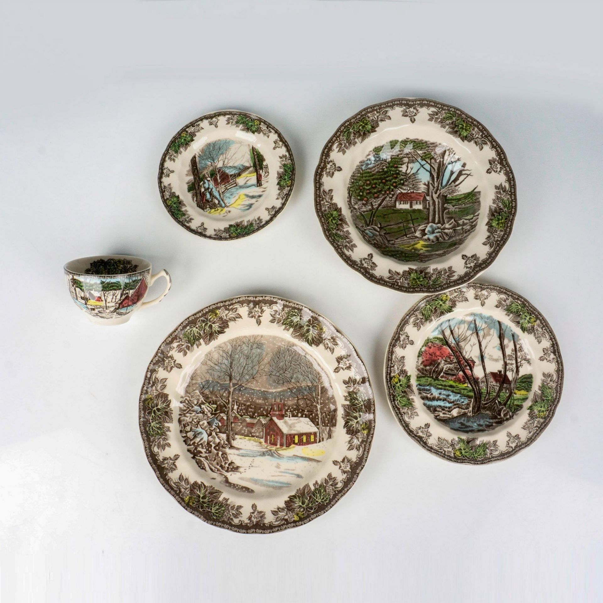 5pc Johnson Bros The Friendly Village Luncheon Tea Set