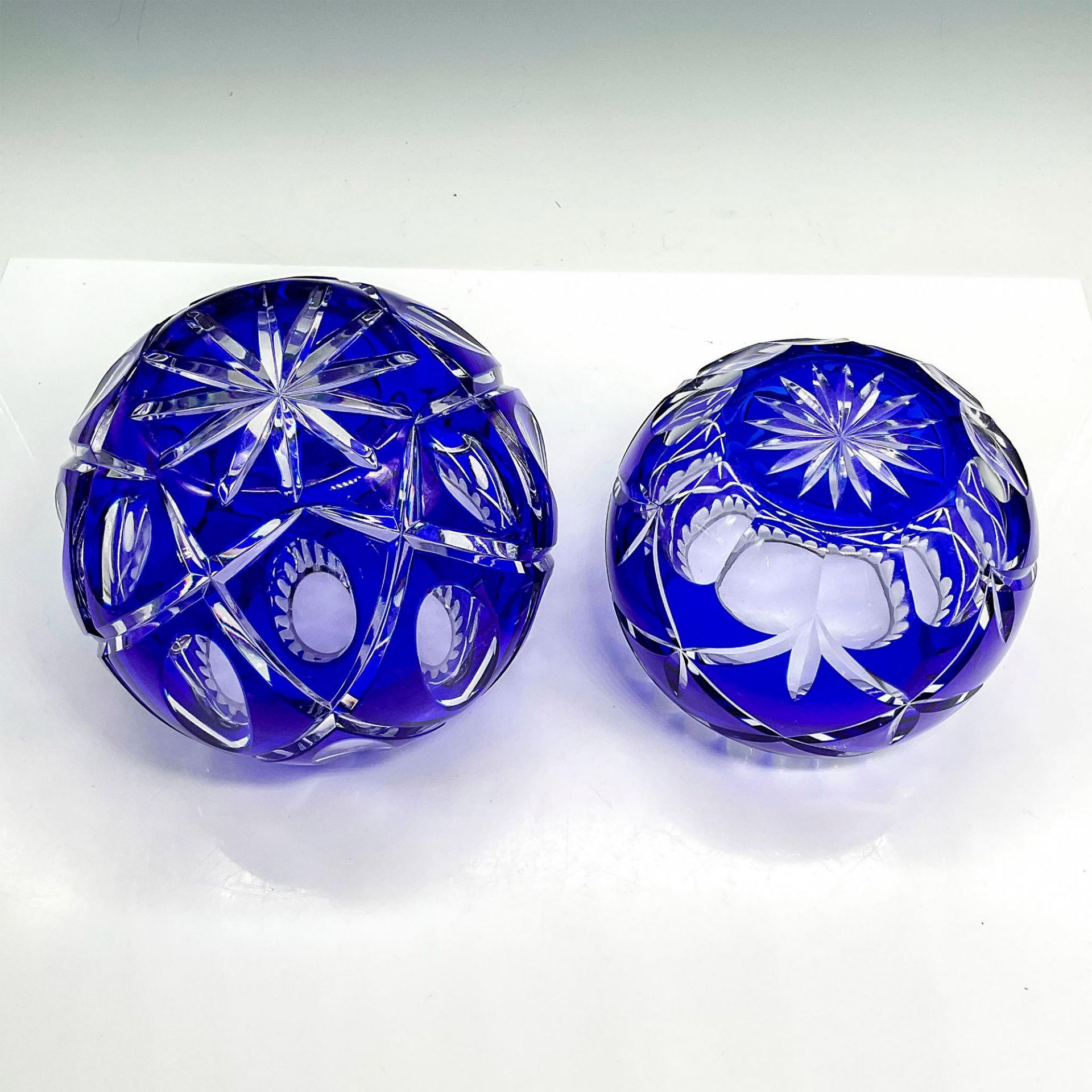 2pc Bohemian Crystal Decorative Bowls - Image 3 of 3