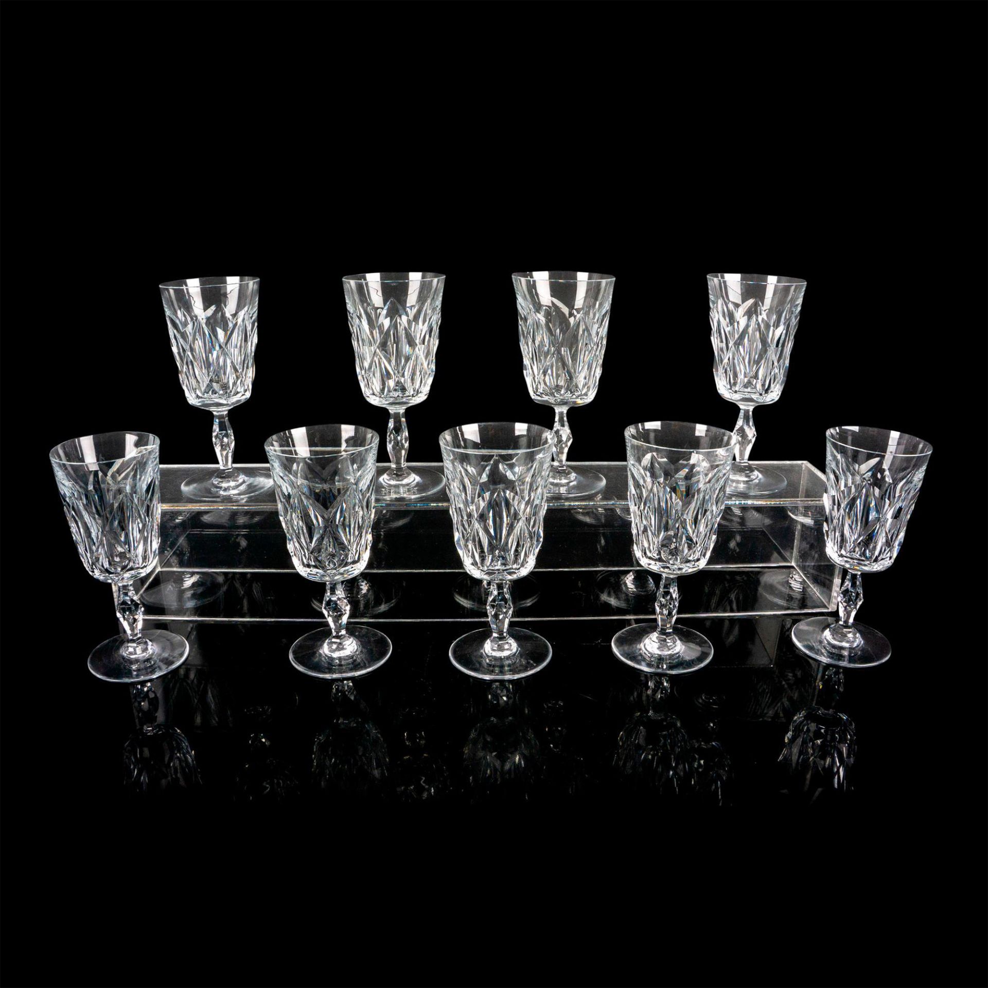 9pc Baccarat Bourgogne Wine Glasses, Choiseul