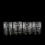 Set of 4 Lenox Glass Napkin Rings, Mystic