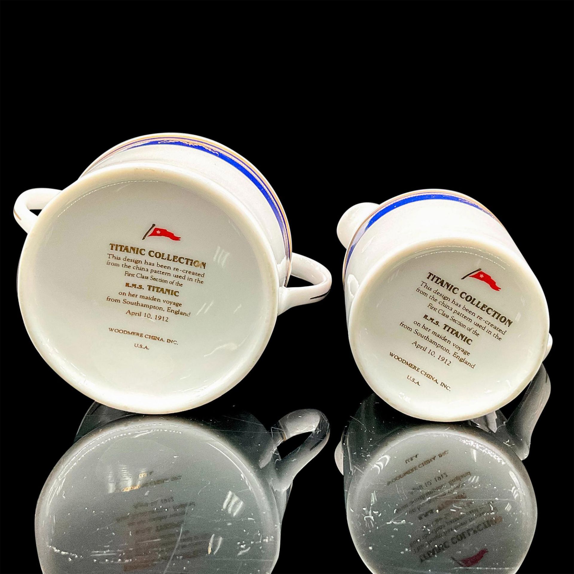 6pc Tea Serving Set, Queen Mary and Titanic Replicas - Image 8 of 16