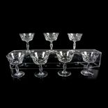 7pc Baccarat Crystal Champagne Glasses, Choiseul