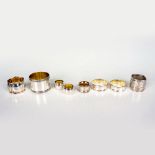 8pc Antique Silver Ring Holders