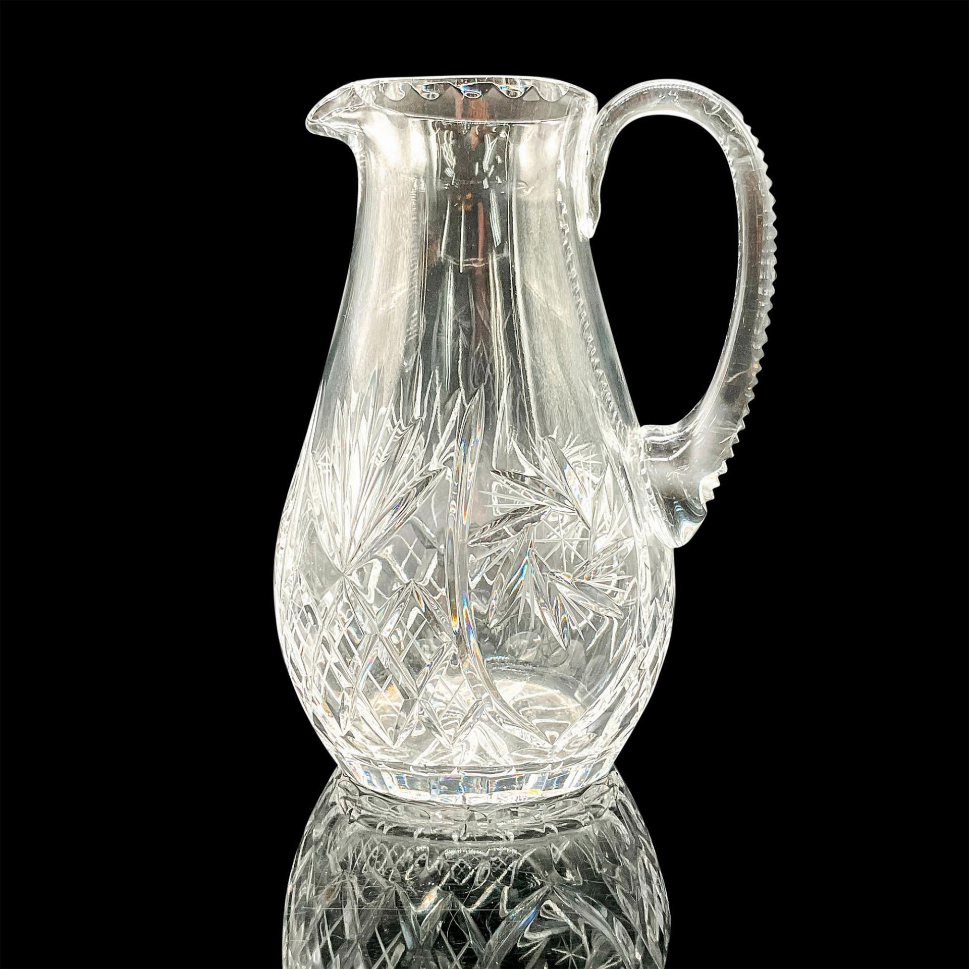 Bohemia Crystal Pitcher, Pinwheel Pattern - Image 2 of 3