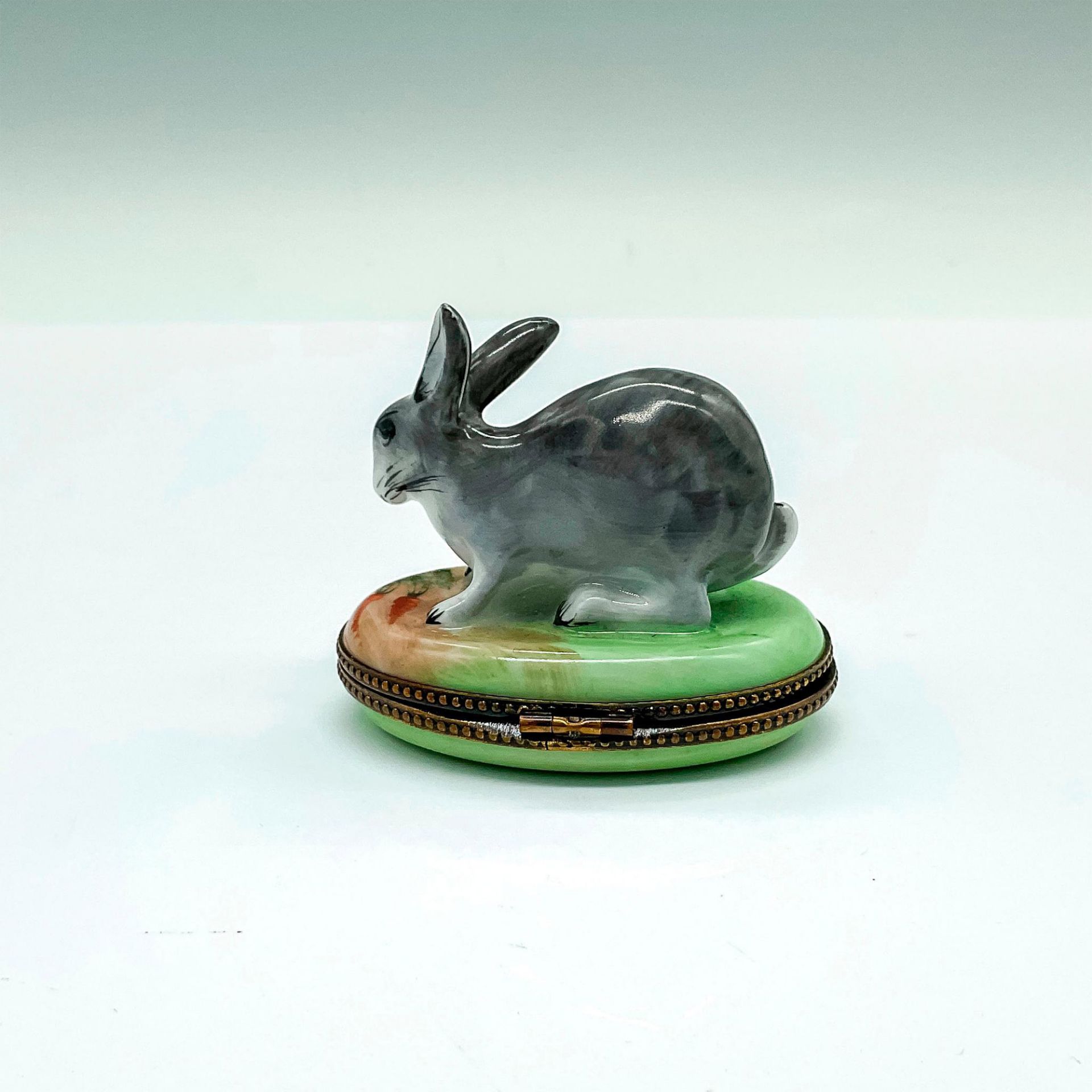 Vintage French Accents Porcelain Limoges Rabbit Box - Image 2 of 4