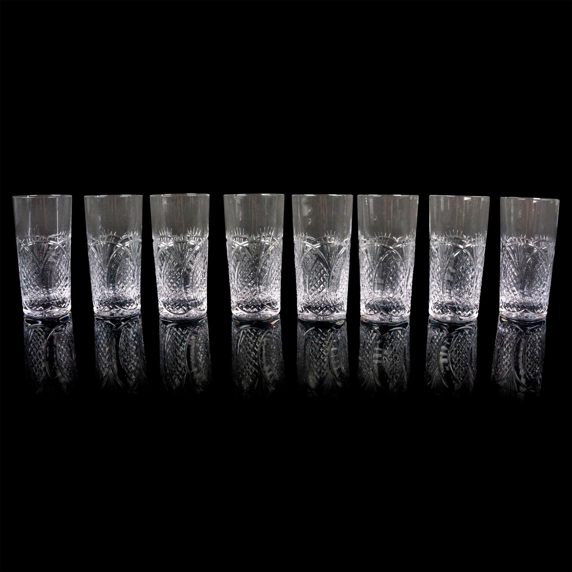 8pc Waterford Crystal Highball Glasses, Seahorse