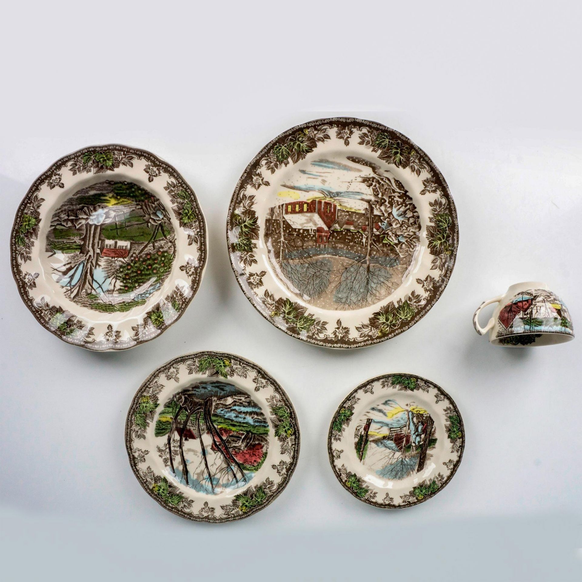 5pc Johnson Bros The Friendly Village Luncheon Tea Set