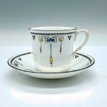 2pc Shelley China Geometric Teacup and Saucer