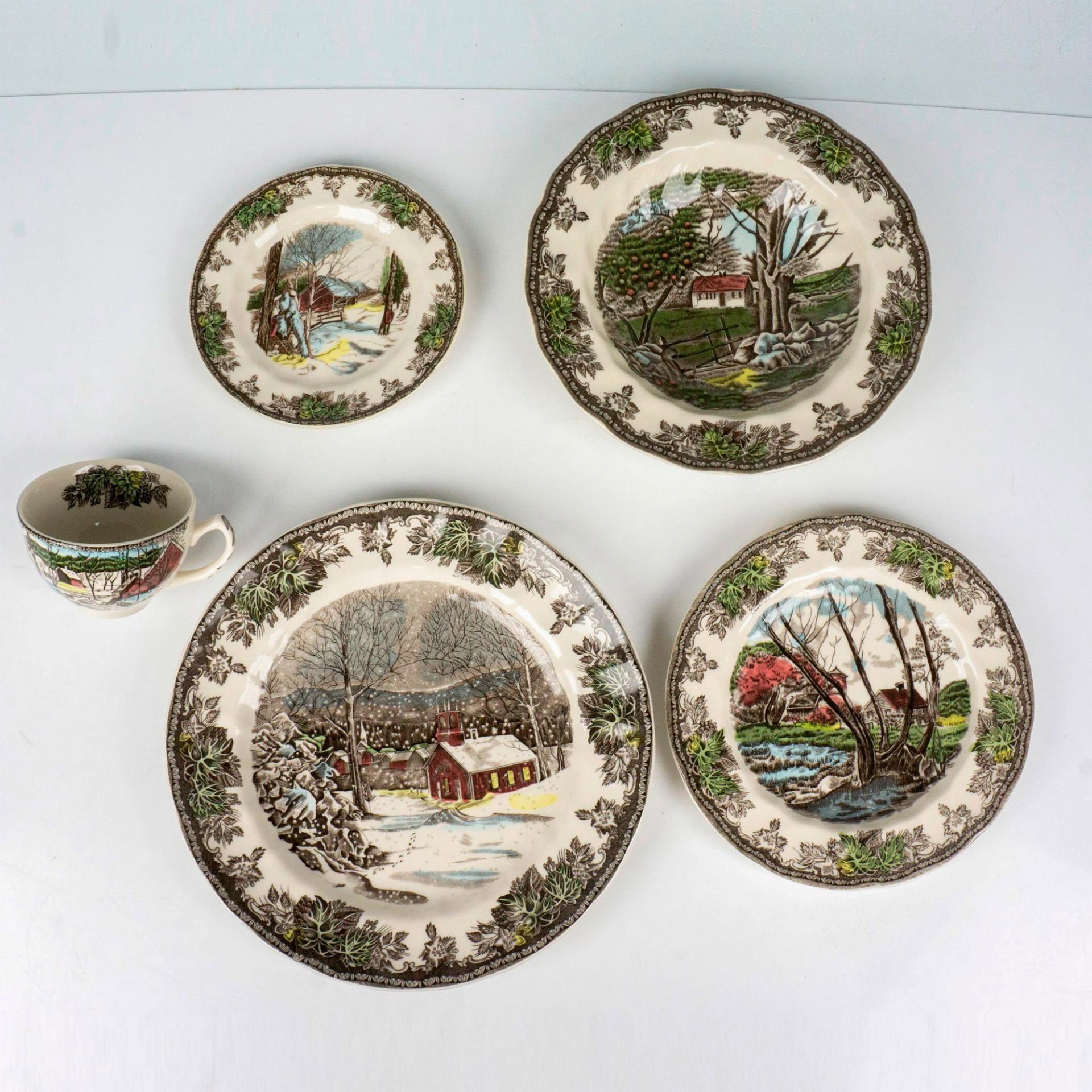 5pc Johnson Bros The Friendly Village Luncheon Tea Set