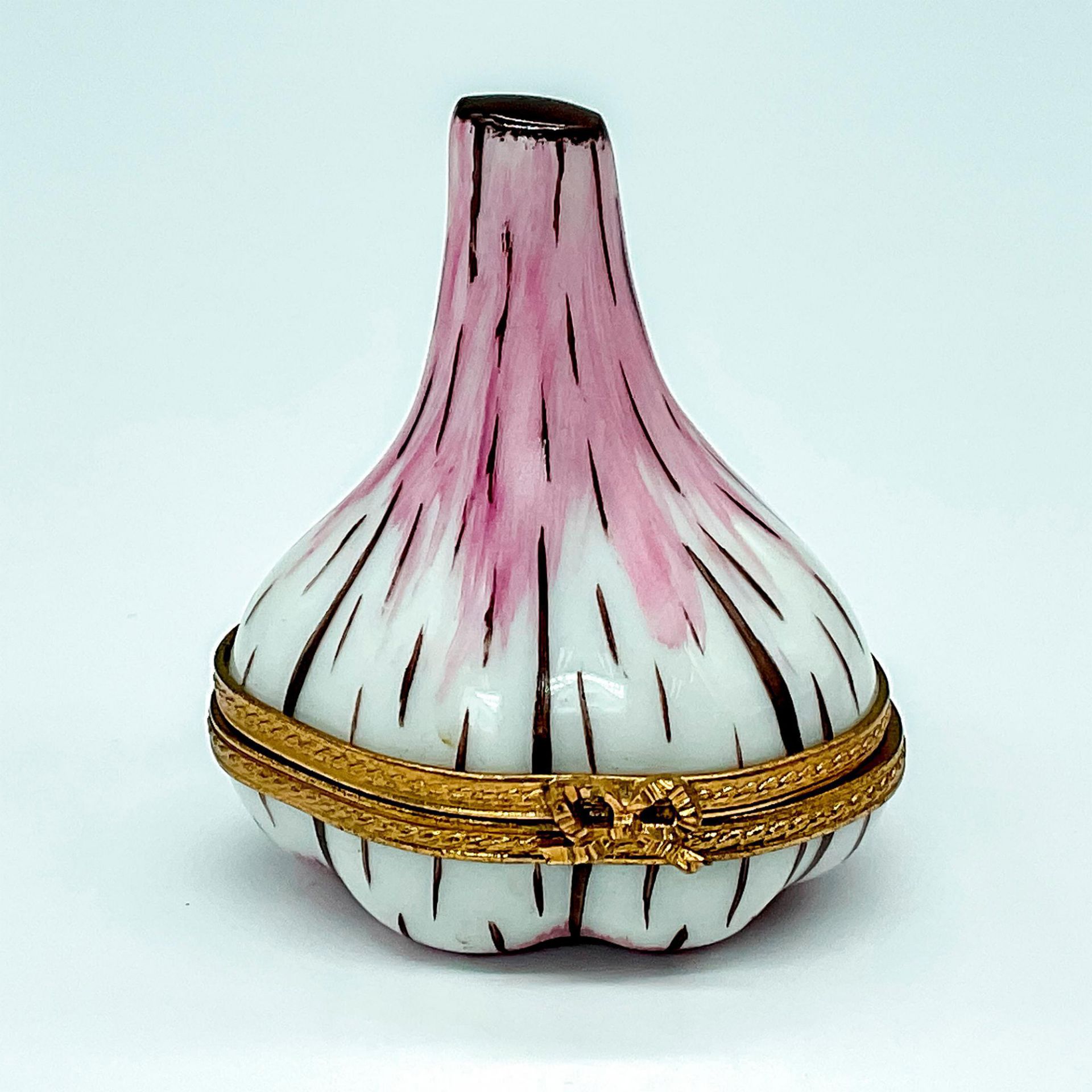 Vintage Limoges Porcelain Hand Painted Garlic Shaped Box