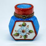 Limoges Porcelain Box Perfume Bottle-Shaped Hand Painted