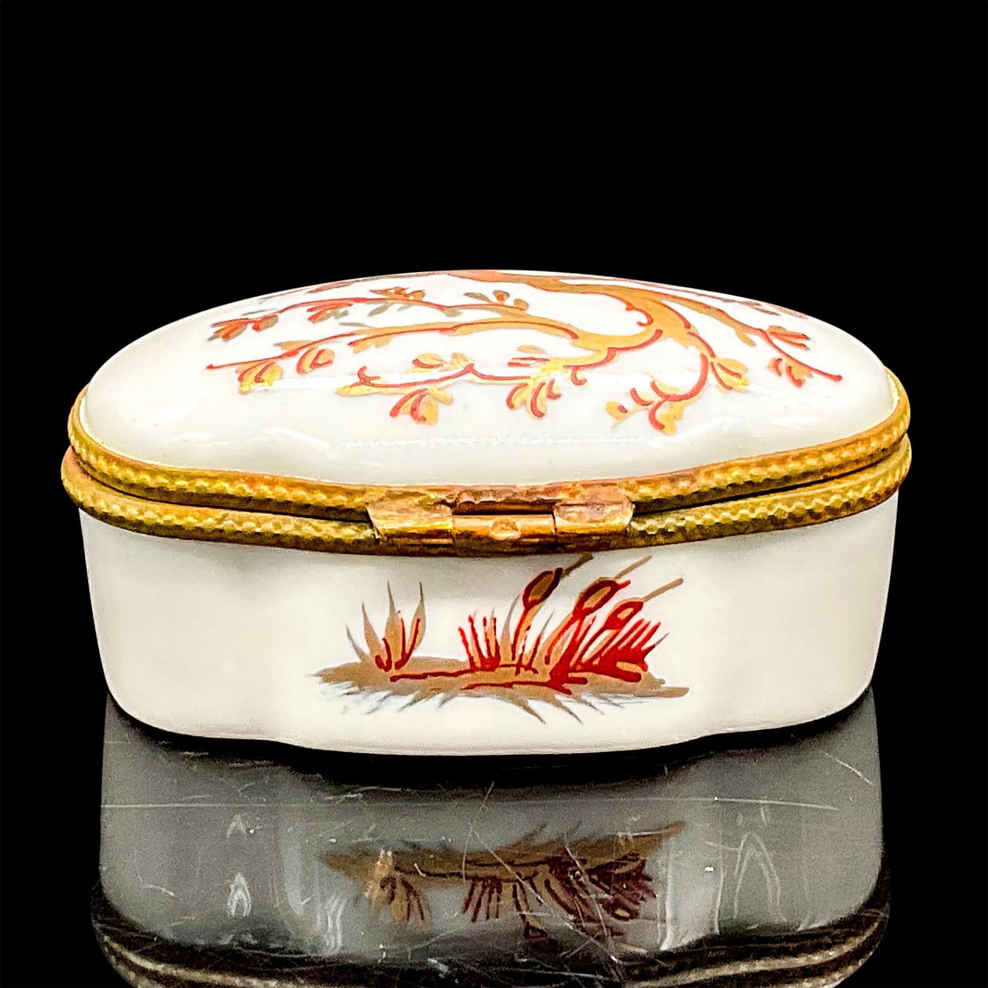 BH Porcelain of Vincennes France Hand Painted Jewelry Box - Bild 2 aus 3