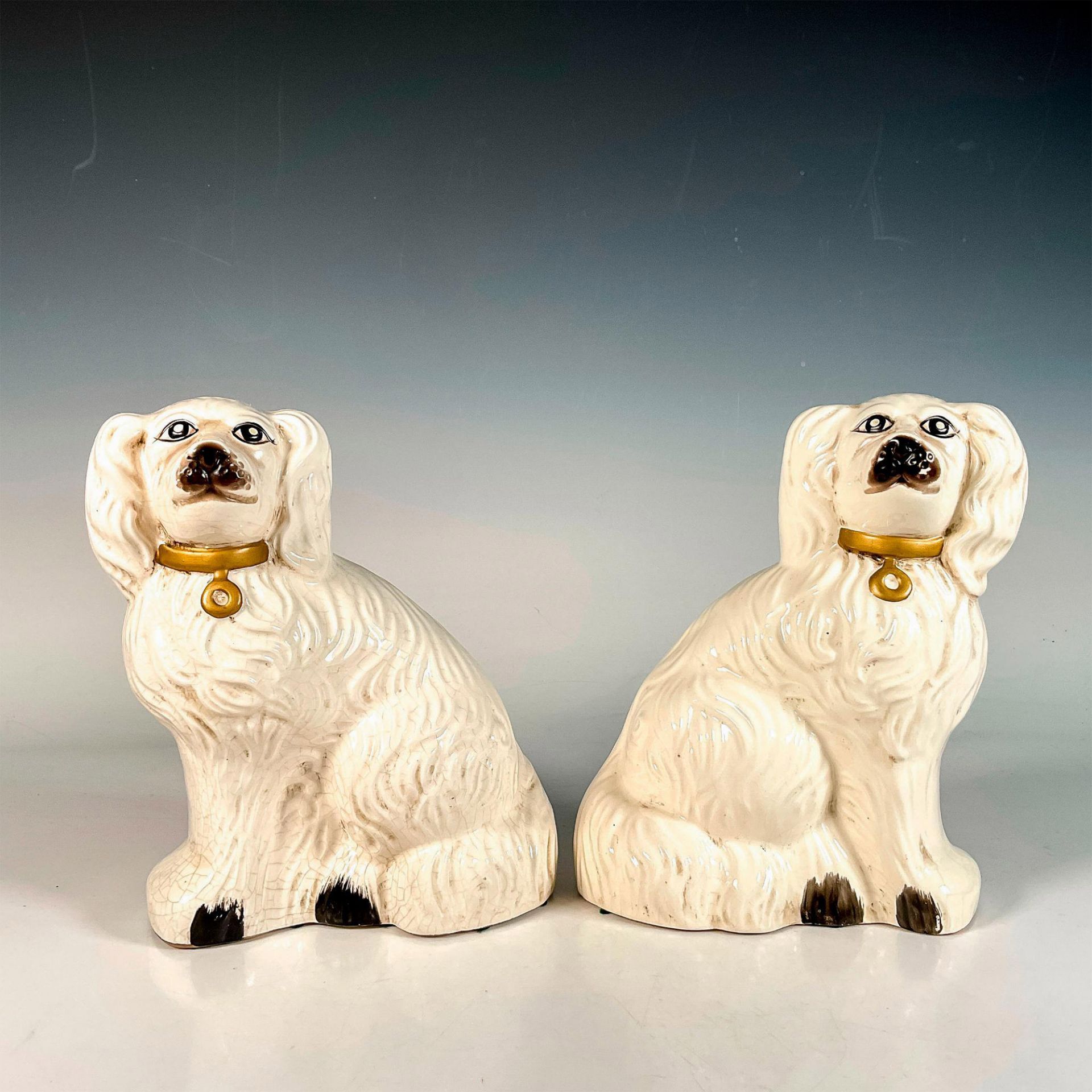 Pair of Staffordshire Terrier Dog Figurines