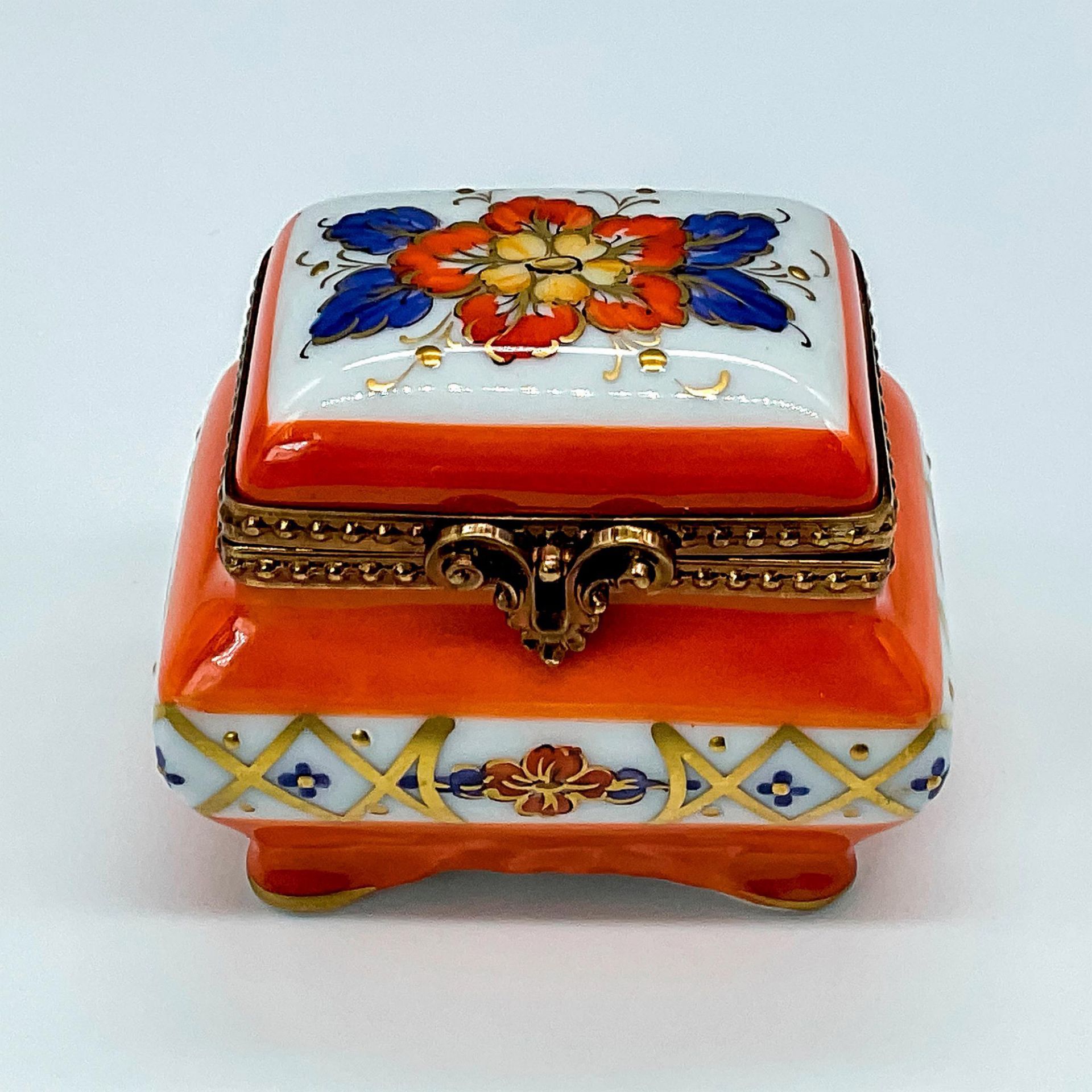 Rochard Limoges Hand Painted Chest-Shaped Box