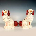 Pair of Staffordshire Spaniel Dog Figurines