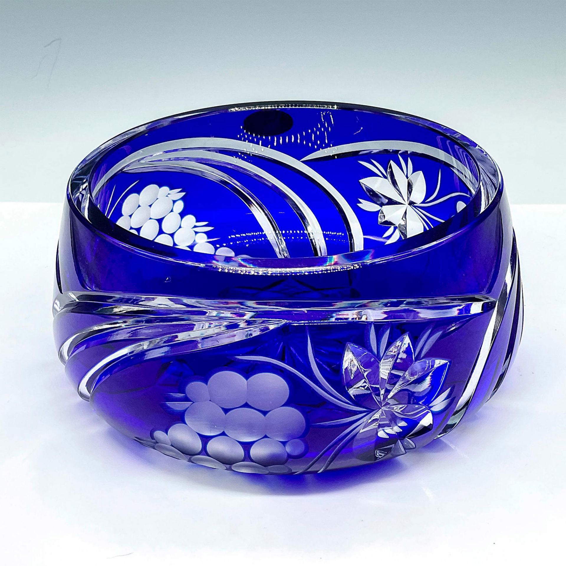 2pc Bohemian Glass Large Decorative Bowls - Bild 6 aus 8