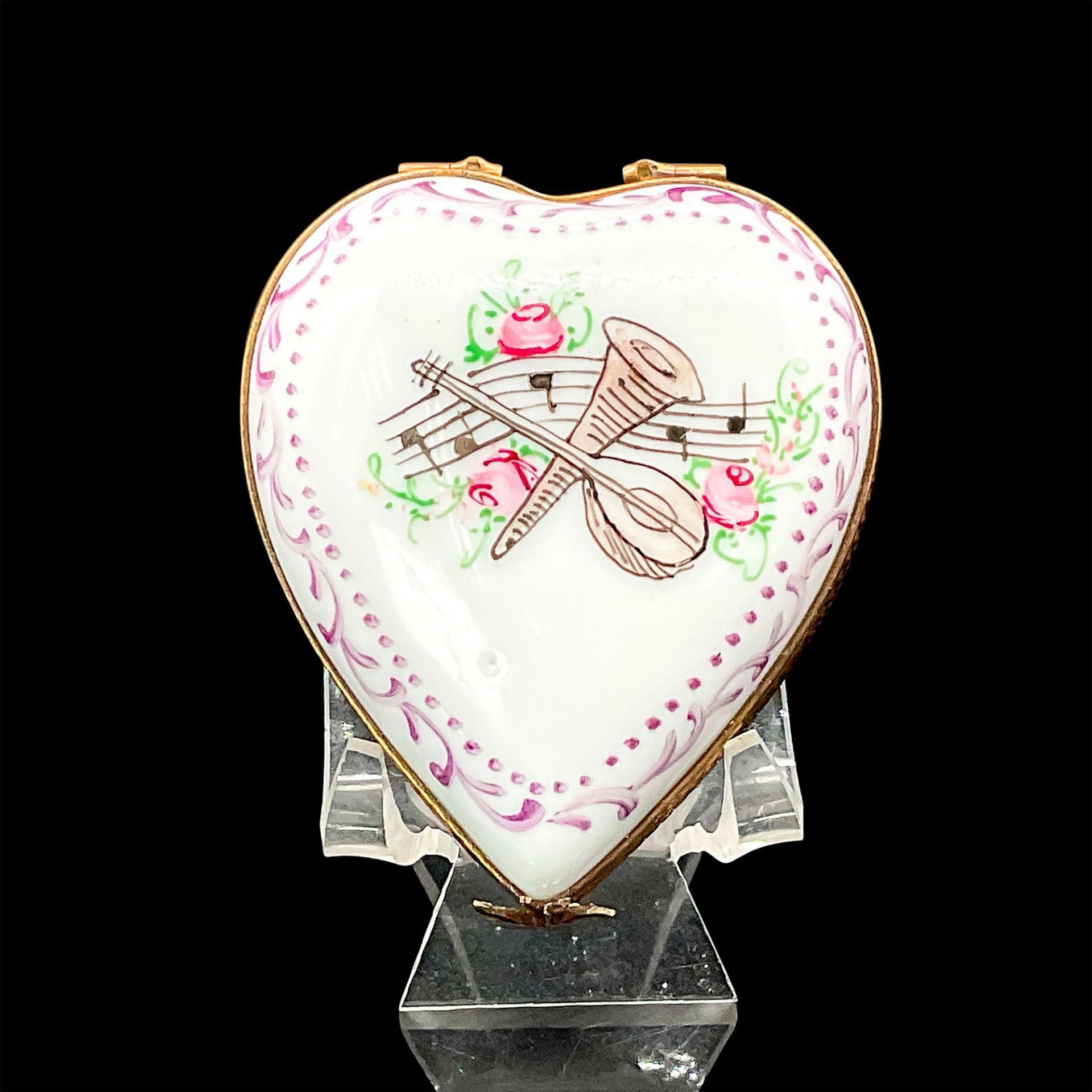 Jacques French Home Limoges Porcelain Heart Box