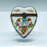 Vintage Limoges Porcelain Hand Painted Heart-Shaped Box