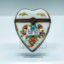 Vintage Limoges Porcelain Hand Painted Heart-Shaped Box