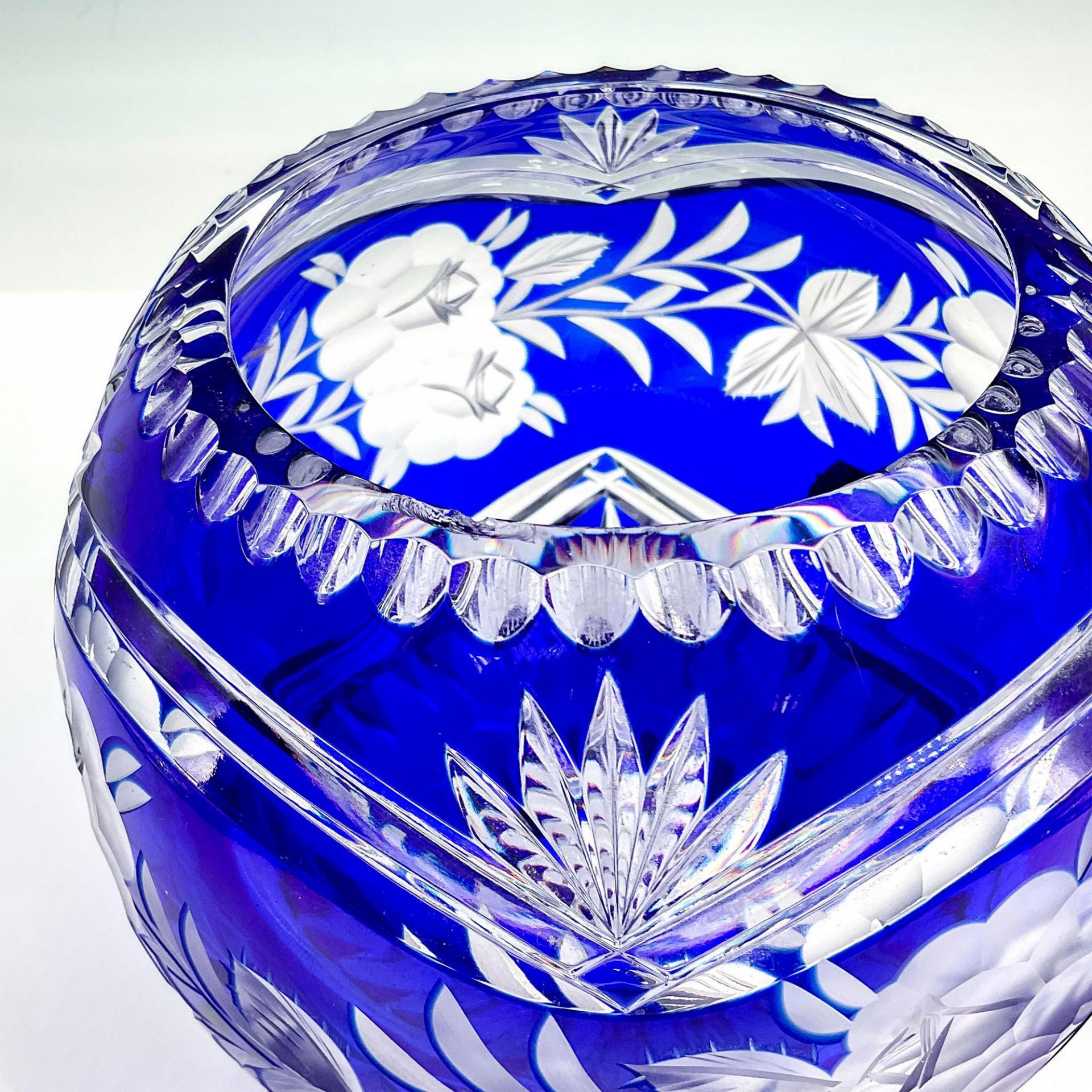2pc Bohemian Glass Large Decorative Bowls - Bild 5 aus 8