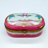 Vintage Limoges Hand Painted Pink White with Flowers