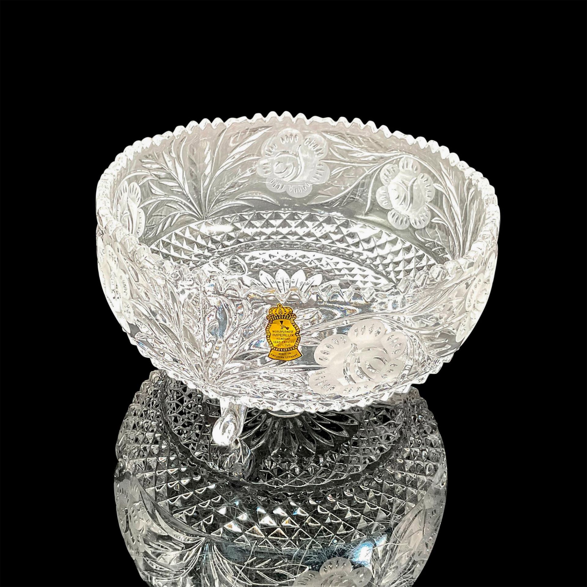 Imperlux Lead Crystal Footed Compote Bowl - Bild 2 aus 3