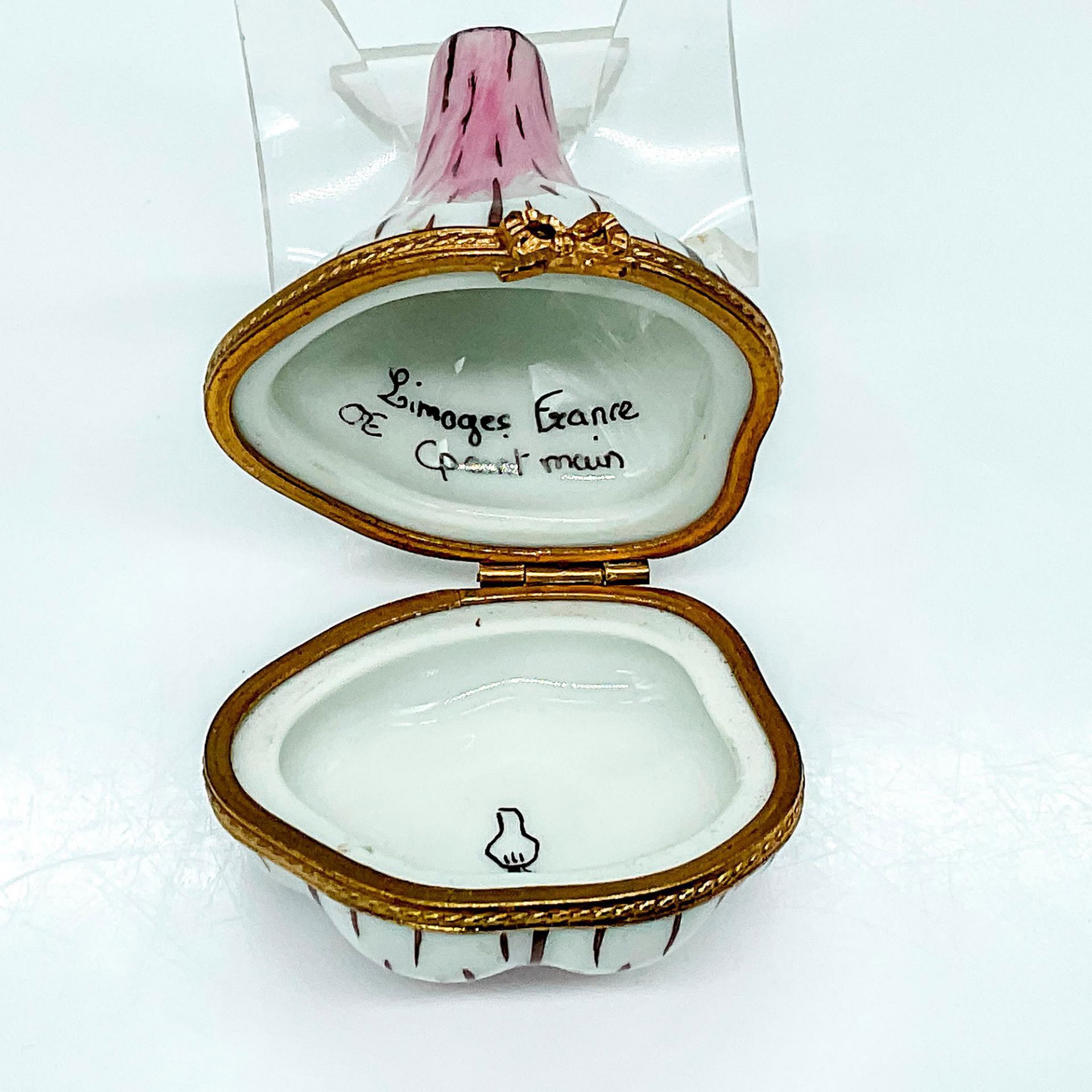 Vintage Limoges Porcelain Hand Painted Garlic Shaped Box - Bild 2 aus 3