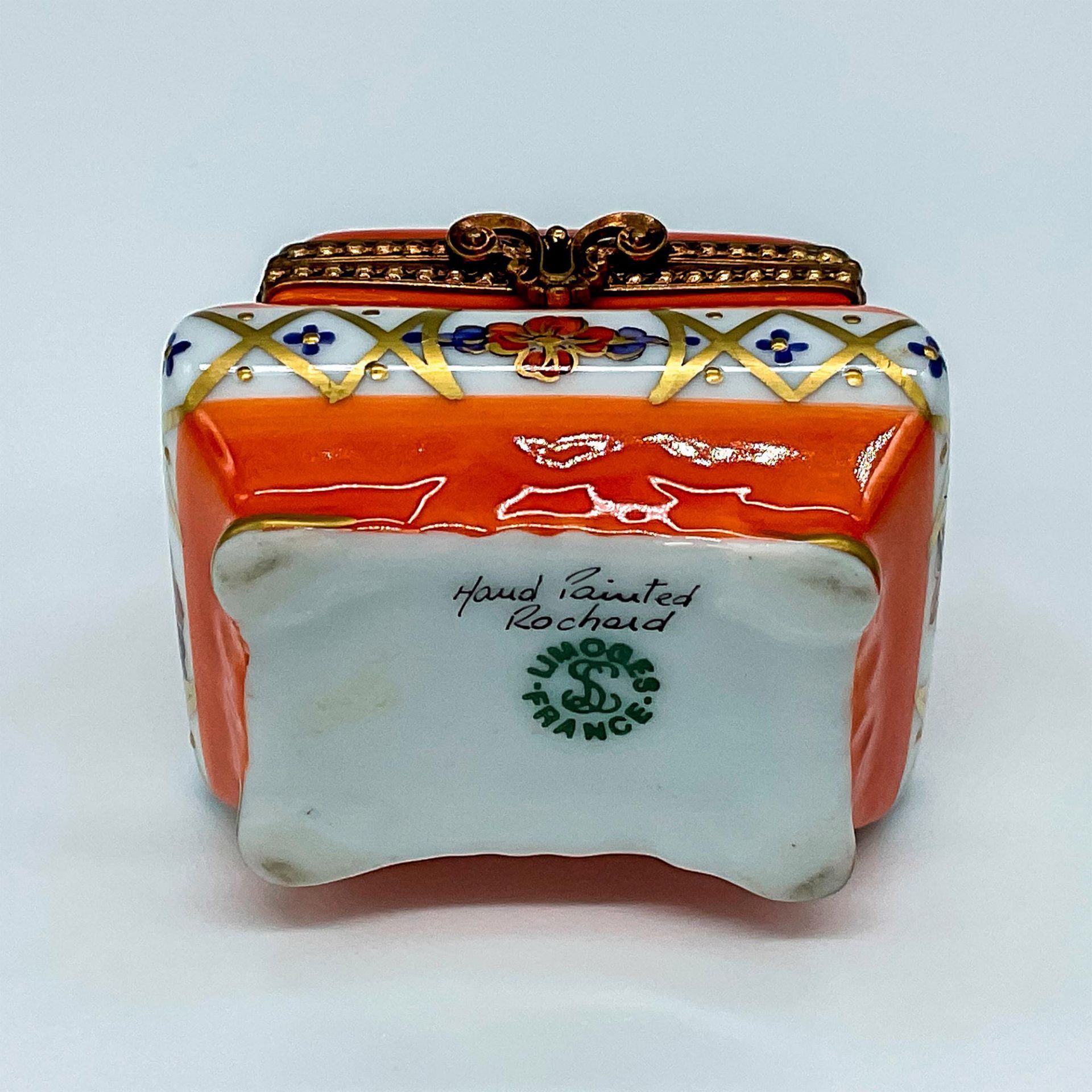 Rochard Limoges Hand Painted Chest-Shaped Box - Image 3 of 3