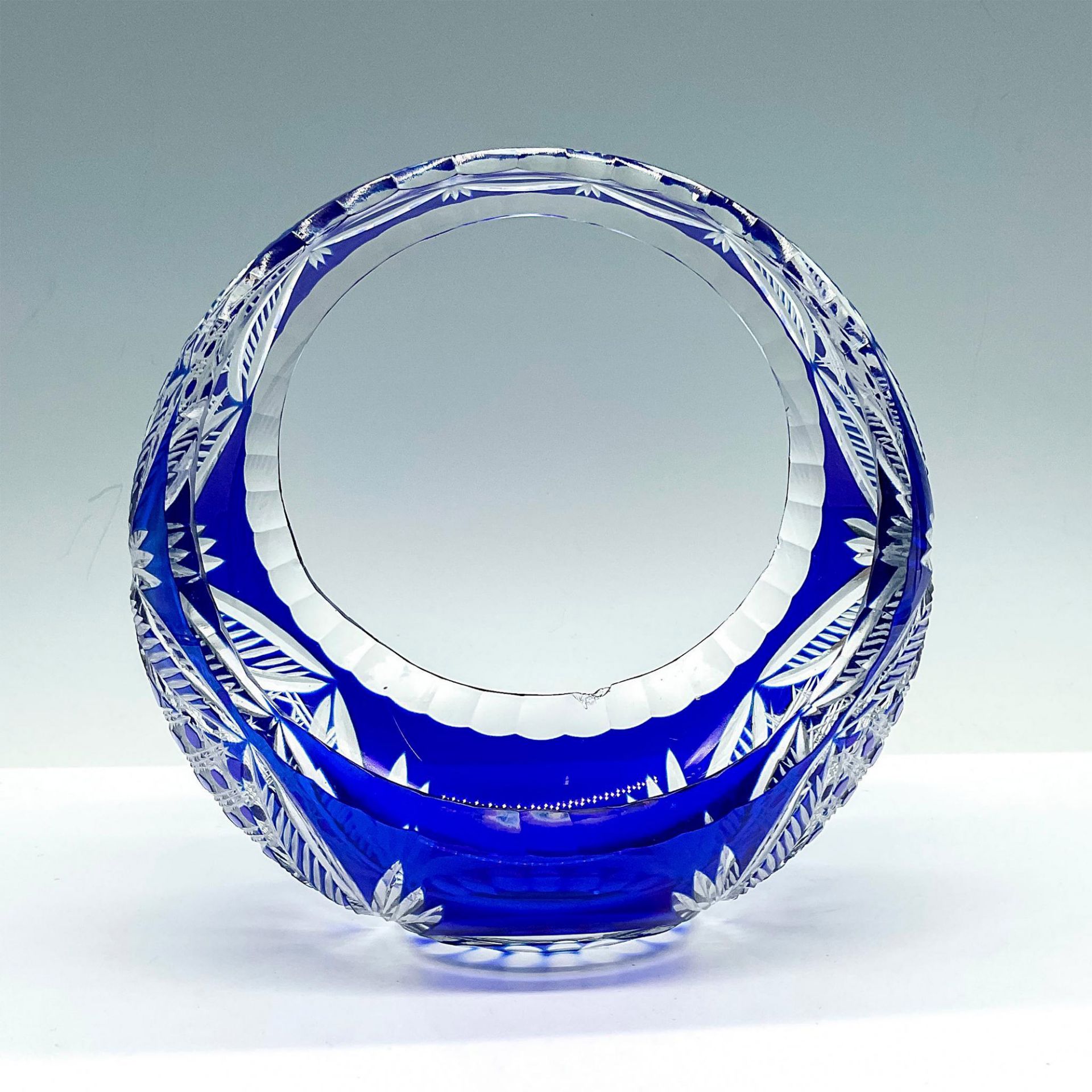 2pc Polish Blue Glass Decorative Baskets - Bild 4 aus 8
