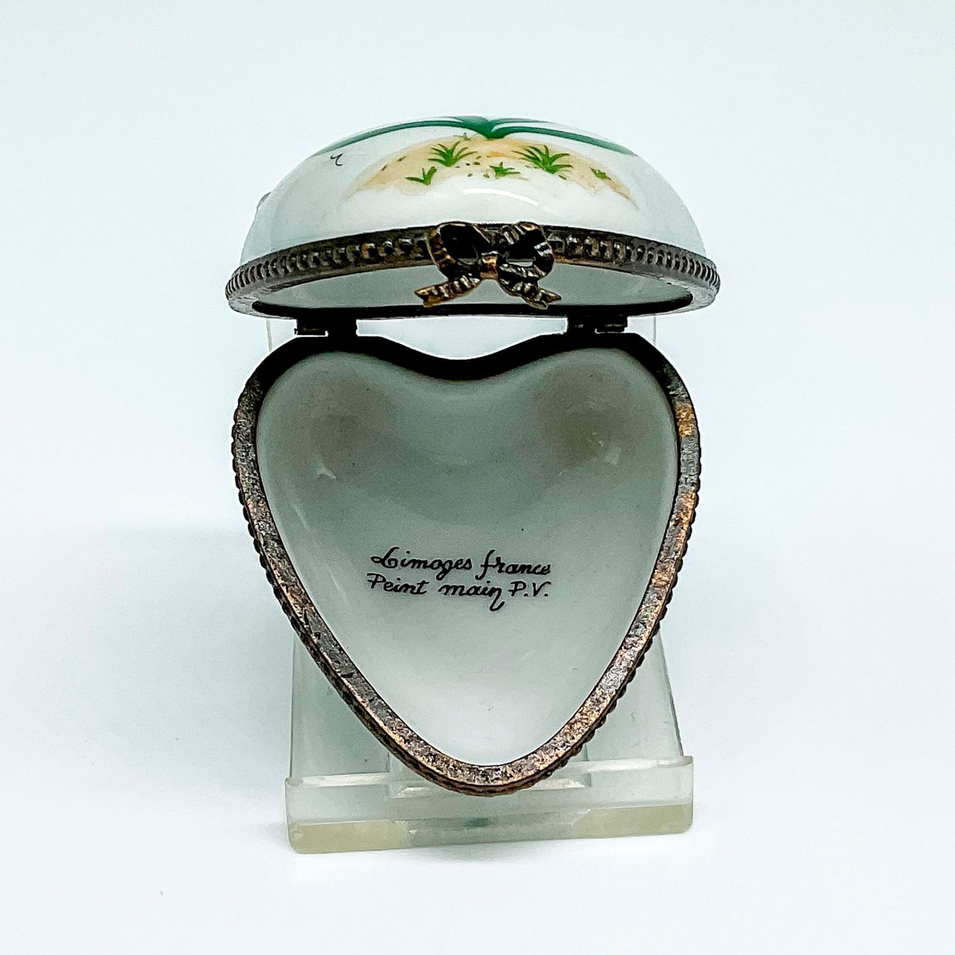 Limoges Peint Main Porcelain Heart Trinket Box - Image 3 of 3
