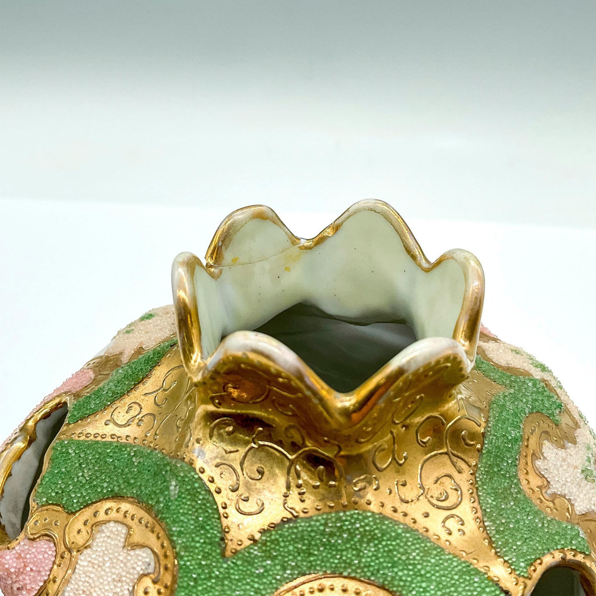 Antique A.A. Vantine & Company Coralene Gilded Vase - Image 4 of 4