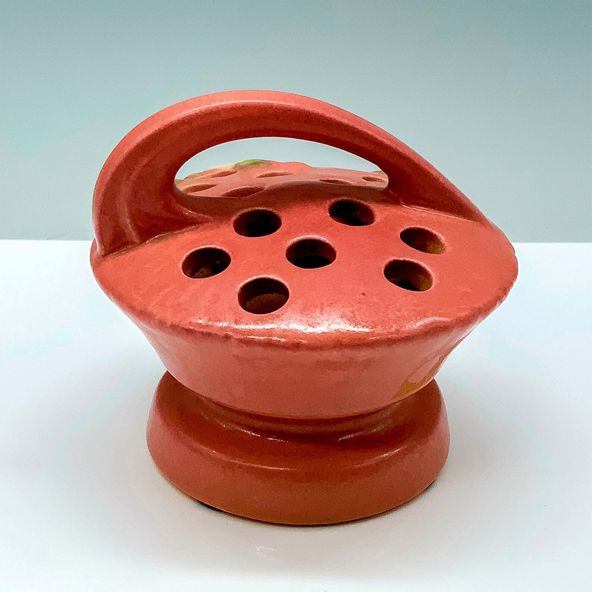Roseville Art Pottery Pink Flower Frog - Bild 2 aus 3