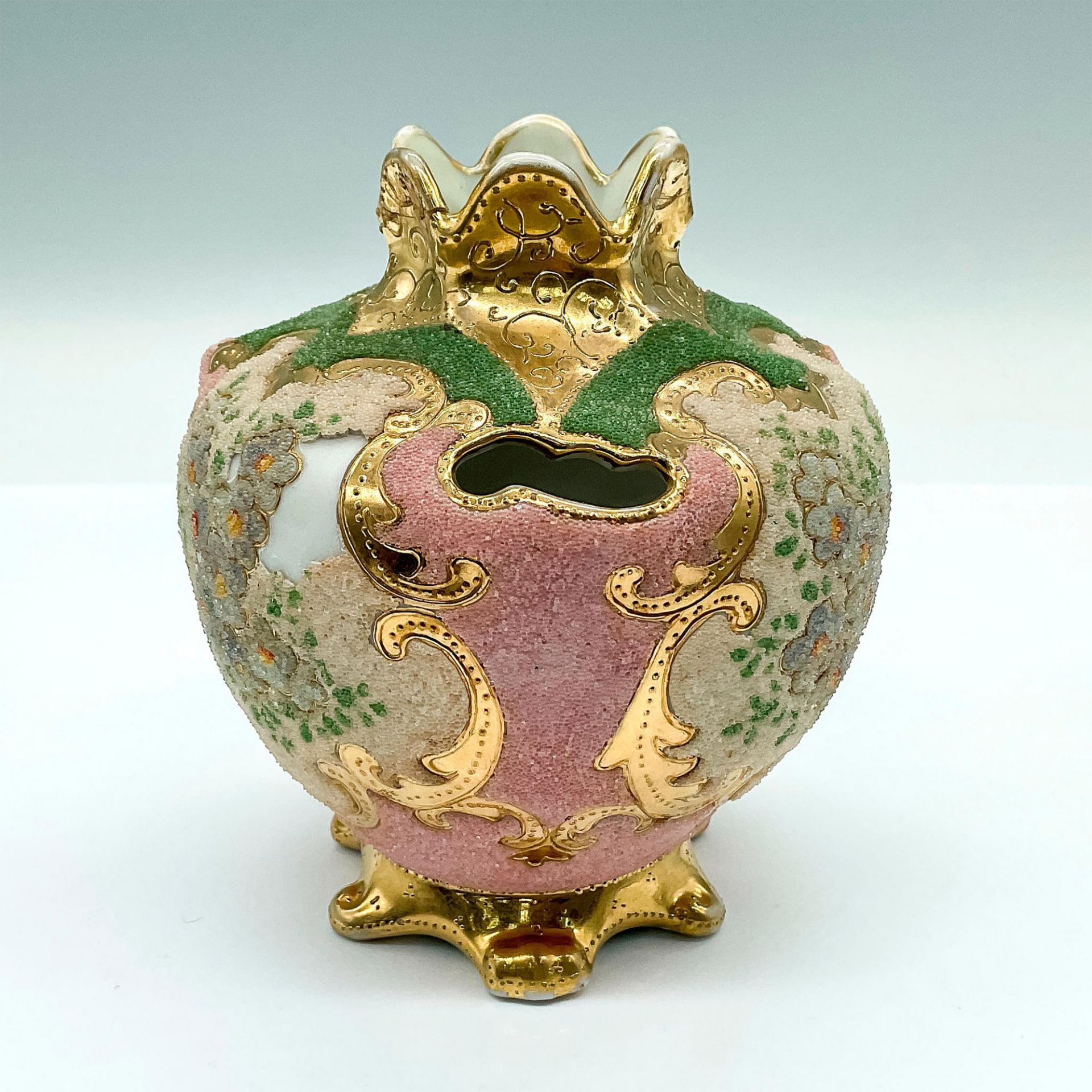 Antique A.A. Vantine & Company Coralene Gilded Vase - Image 2 of 4