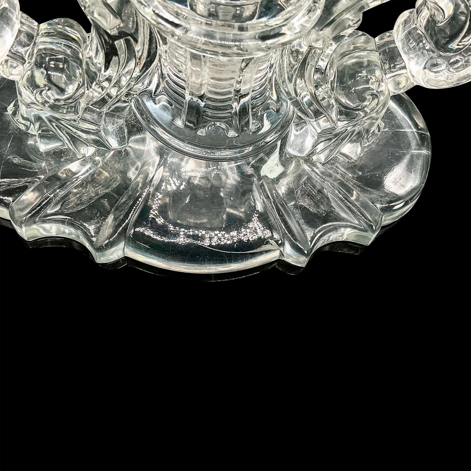 2pc Vintage Heisey Glass Baroque Candelabras - Bild 7 aus 7