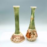 2pc Roseville Pottery Vases, Donatello