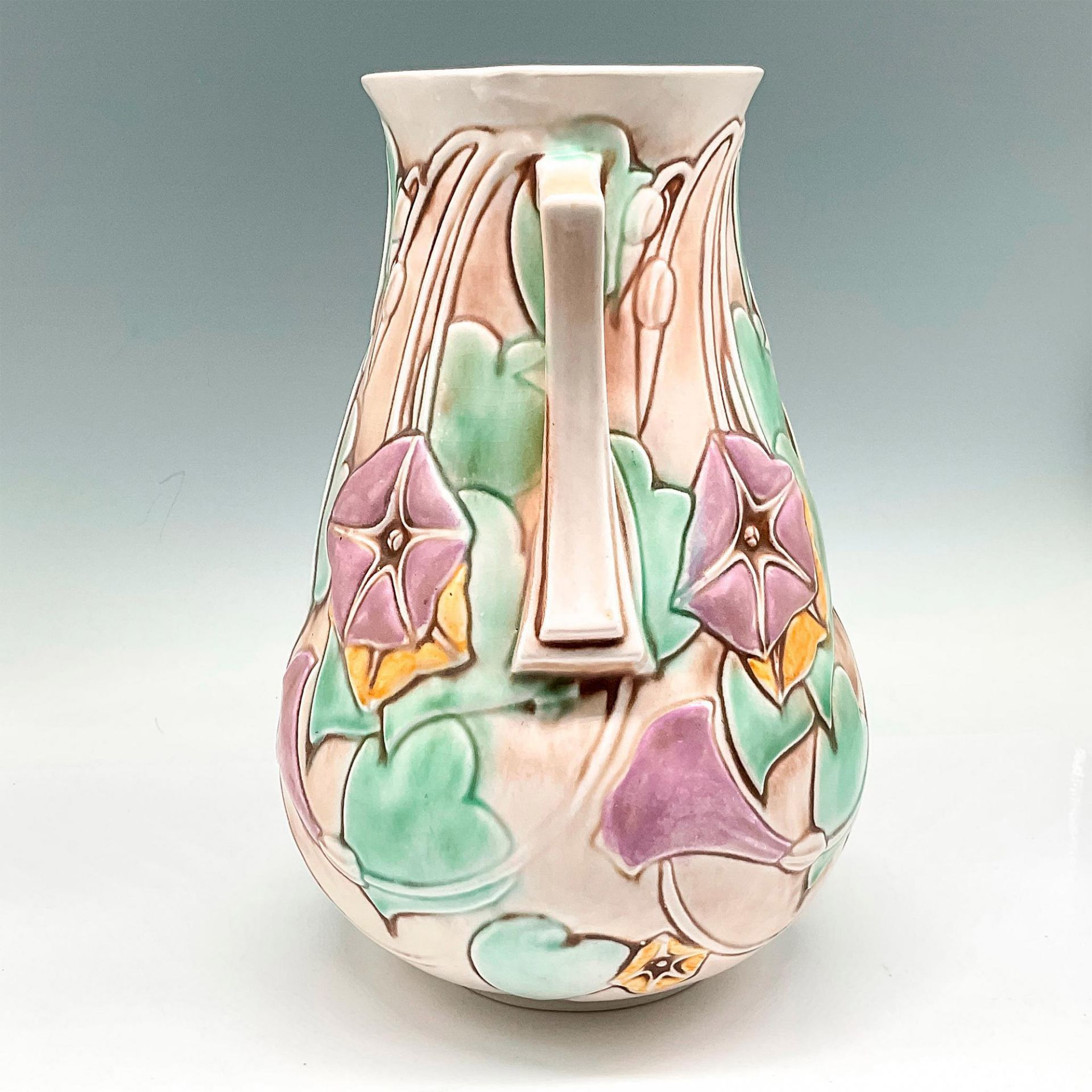 Roseville Pottery Double Handled Vase, Morning Glory - Image 2 of 4