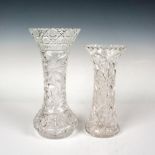 2pc Cut Crystal Glass Vases