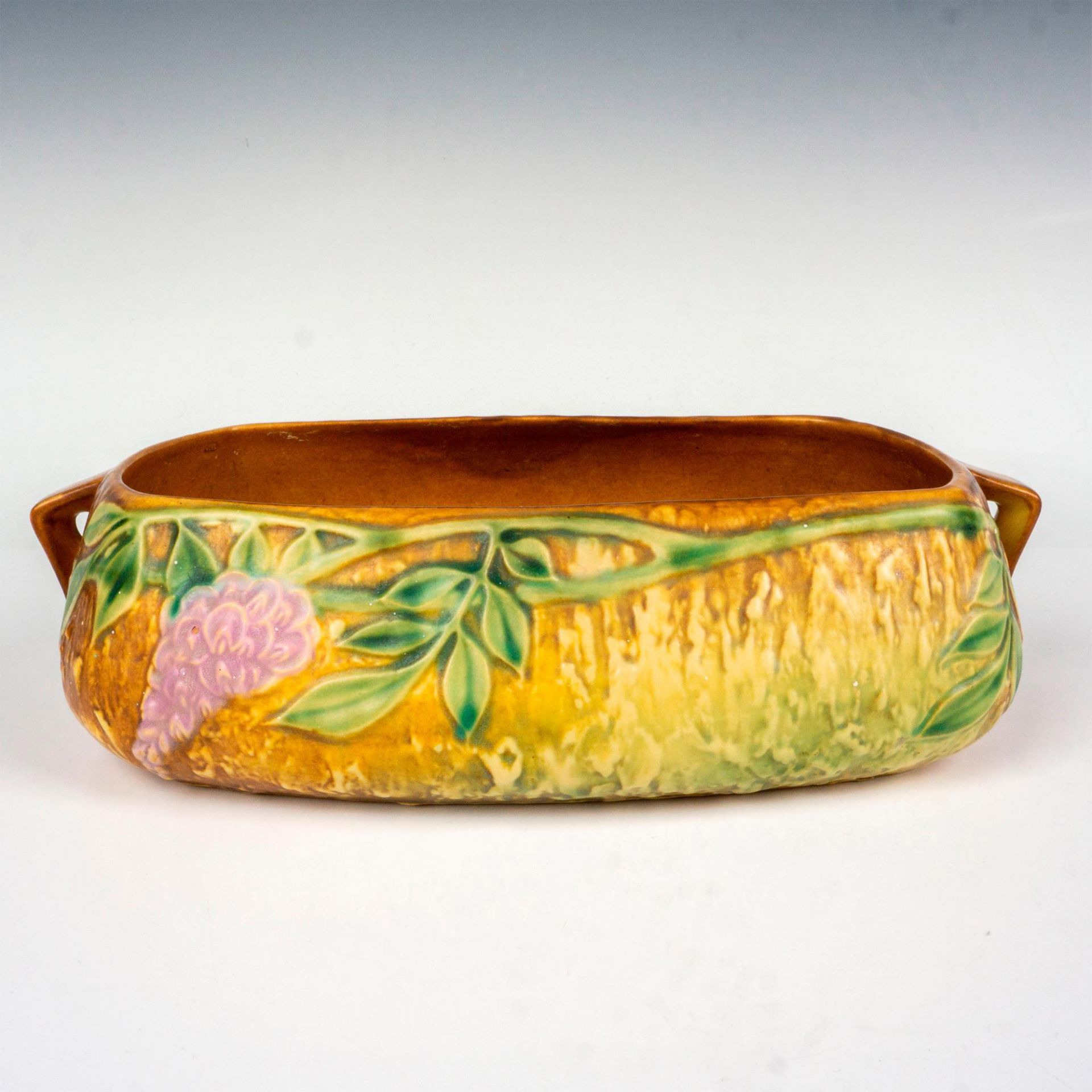 Roseville Art Pottery Ceramic Bowl, Wisteria Pattern - Image 2 of 3