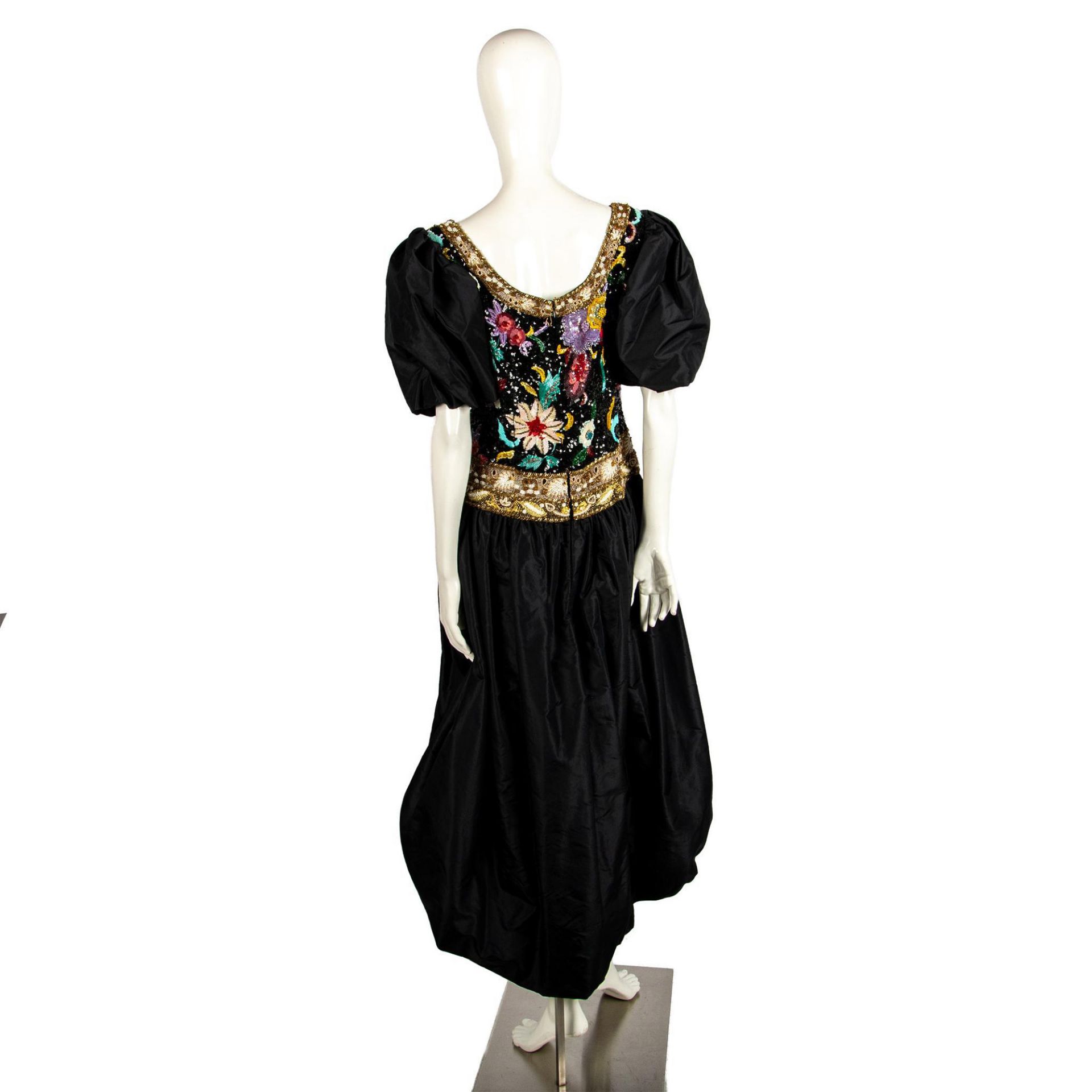 Vintage Richilene Taffeta Evening Dress - Bild 3 aus 5